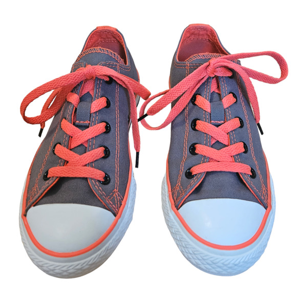 Converse Chuck Taylor All Star Double Tongue Neon Animal Print Junior Size 2 - Picture 4 of 14